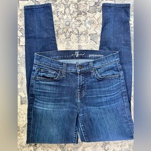 7 For All Mankind Gwenevere Ankle Skinny Mid Rise Jeans 26